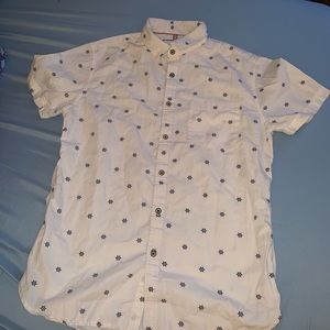 Denim & Flower Button Down Shirt